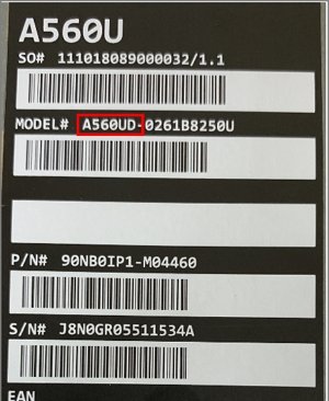 Method 4: Please check the package box for sticker label. The model name is listed on sticker label as red mark.